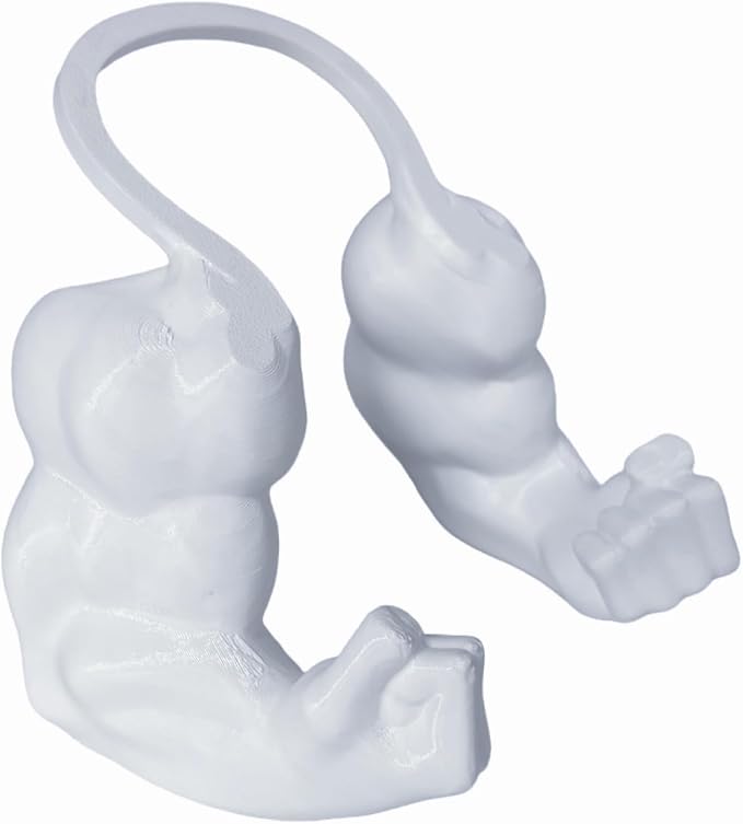 Cat Arms Muscle Arms for Cats Neck Funny 3D Printed Arm Cosplay Accessories (White)