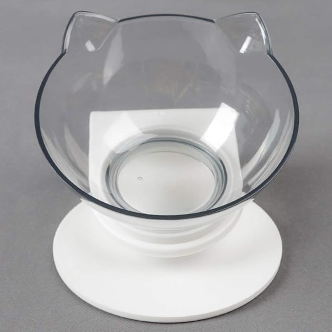 Balacoo Cat Feeder Bowl 15° Tilted Cat Bowl Whisker-Friendly Stainless Steel Easy to