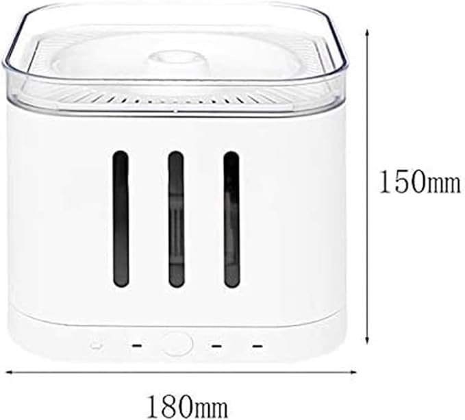 Pet Water Dispenser cat Automatic Circulation Filter Water Feeder Dog Drinking Water Intelligent Water Feeder (White)