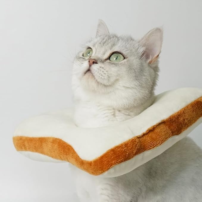 Kisangel Bread Shape Headgear Soft Cotton Pet Costume Hat for Cats and Small Dogs Xs Size Comfortable Fit for Cosplay Parties and Festivals