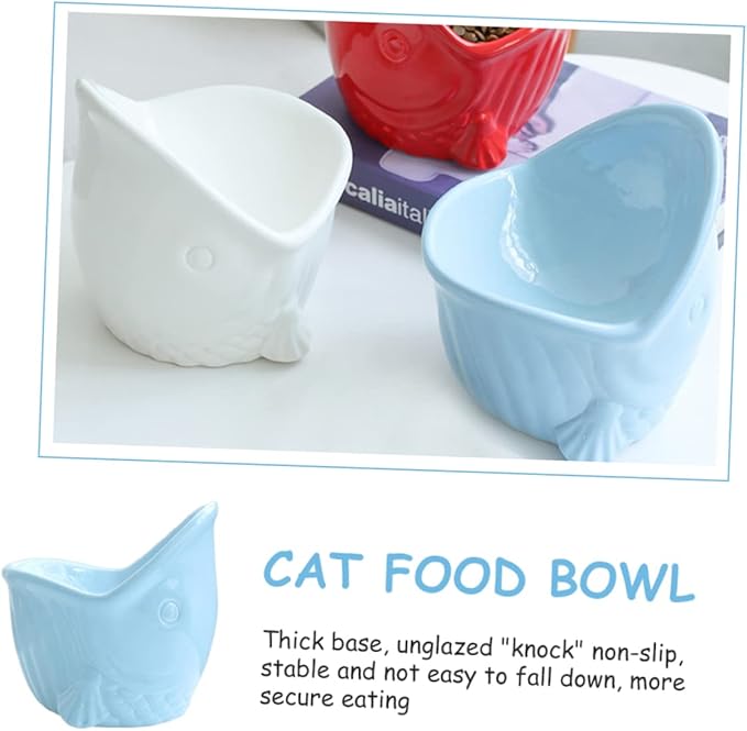 Ceramic Elevated PET Bowl for Cats and Dogs Adjustable Height Feeding and Watering Dish Non-Slip Design PET Accessory for Healthy Neck Posture