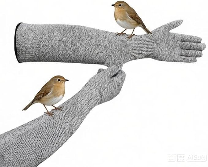 Flexible Pet Handling Sleeves Cat Shower Gloves, Cat Grooming Arm Sleeves, Anti-Scratch & Bite Resistant Protective Sleeves for Cats Puppy Birds (50CM/19.7")