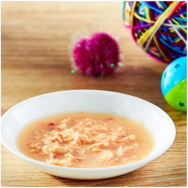P'ure B'alance Classic Starters Cat Treats, Shredded Chicken & Beef in Broth│1.4oz - 5 Pouches Each in a Box - (Box of 4).