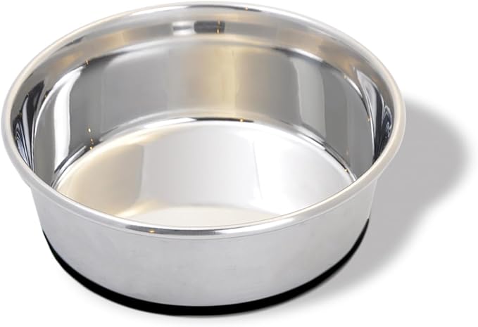 Van Ness Pets Stainless Steel Cat Bowl, 8 OZ Food And Water Dish, Single, Natural