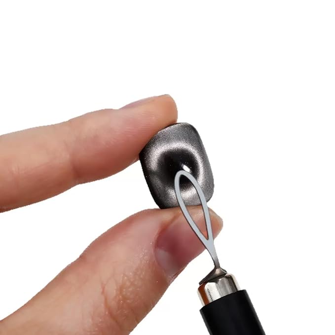 5Pcs Ring Shape & 1Pcs Cylindrical Cat Eye Nail Magnet Set - Strong Magnetic Tool for 3D Cat Eye, Galaxy & Ring Effect Nail Art, Professional Salon & DIY Manicure Tool Kit