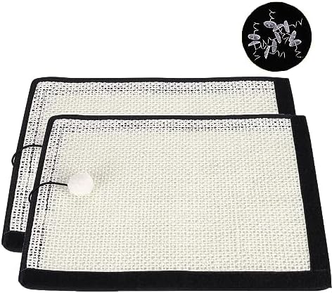 Natural Sisal Cat Scratching Pad & Furniture Protectors - Cat Scratcher Mat for Sofa, Couch, Chair & Wall Carpets