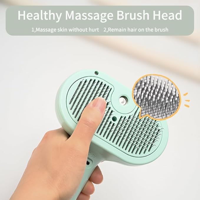 ORIGENCE Cat Steam Brush 3-in-1 Pet Steam Brushes for Dogs and Cats - Self-Cleaning Grooming Brush with Steam Spray, Hair Removal Comb for Long Haired Cats and Dogs