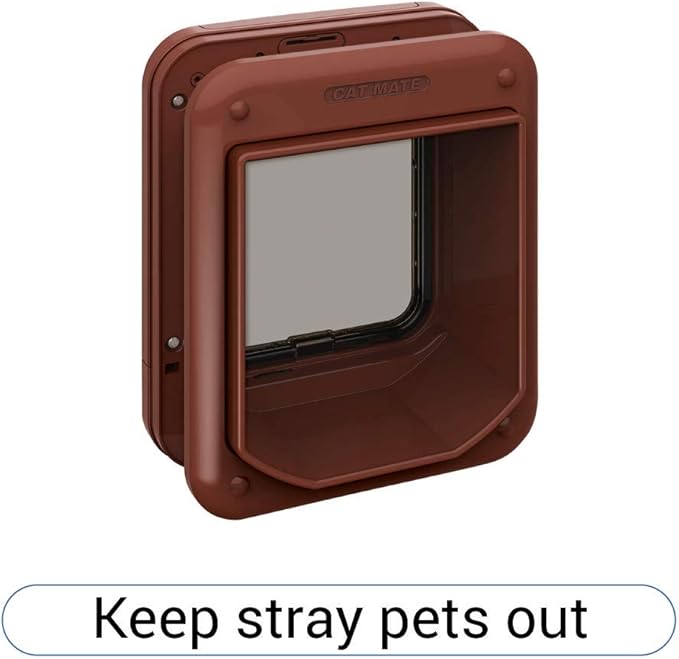 Cat Mate Microchip activated Cat Flap | for up to 30 Cats, Brown