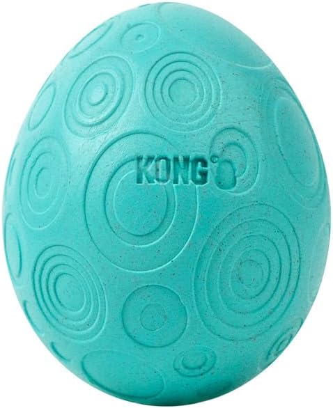 KONG Infused Catnip Egg Spring/Easter Cat Toy – Wobbling & Rolling Catnip-Infused Toy for Engaging Play | Durable for Solo & Multi-Cat Fun