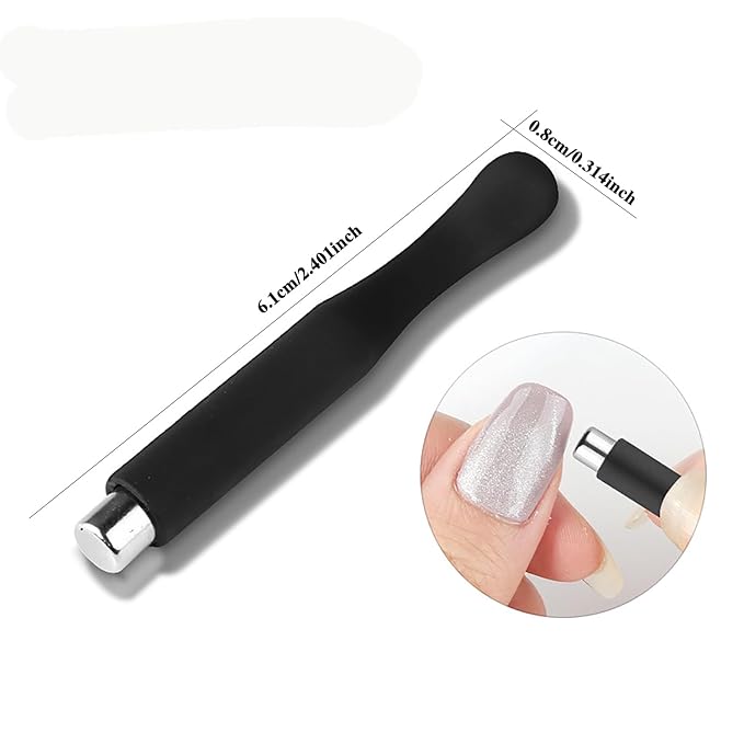 5Pcs Nail Art Magnet Set For Nails 3d Cat Eye Magnets Dual End Cylindrical Flower Point Nail Magnets For Cat Eye Nails Polish Magnets Sticks Nail Art Magnetic Sticks Cat Eye Design Tools