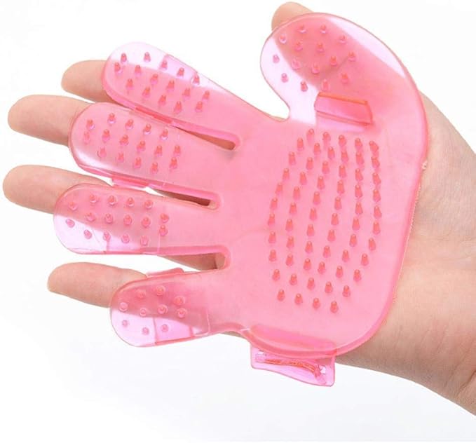 Pet Comb Rubber Pet Combs Pet Glove Comb Dog Pet Hair Grooming Cleaning Glove Hair Remover Massage Comb 2Pcs Blue
