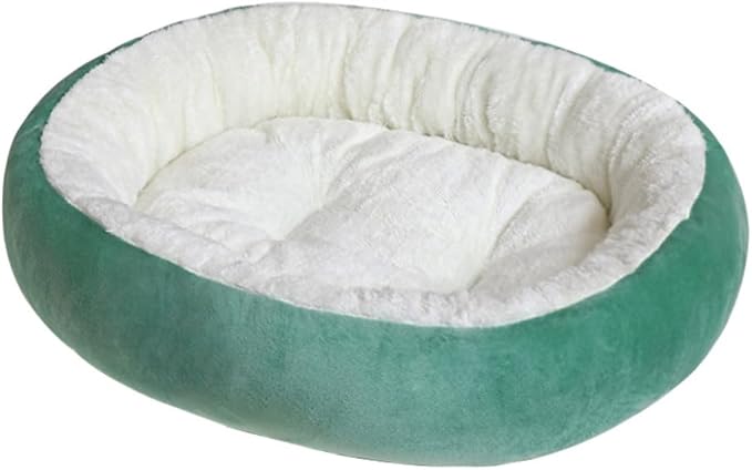Warming Round Plush Pet Bed, Winter Warm Dog Bed for Small Dogs & Cat Bed for Indoor Cats, Calming Pet Mat Pad for Puppy Kitty, Pet Supplies(Green,XX-Large)