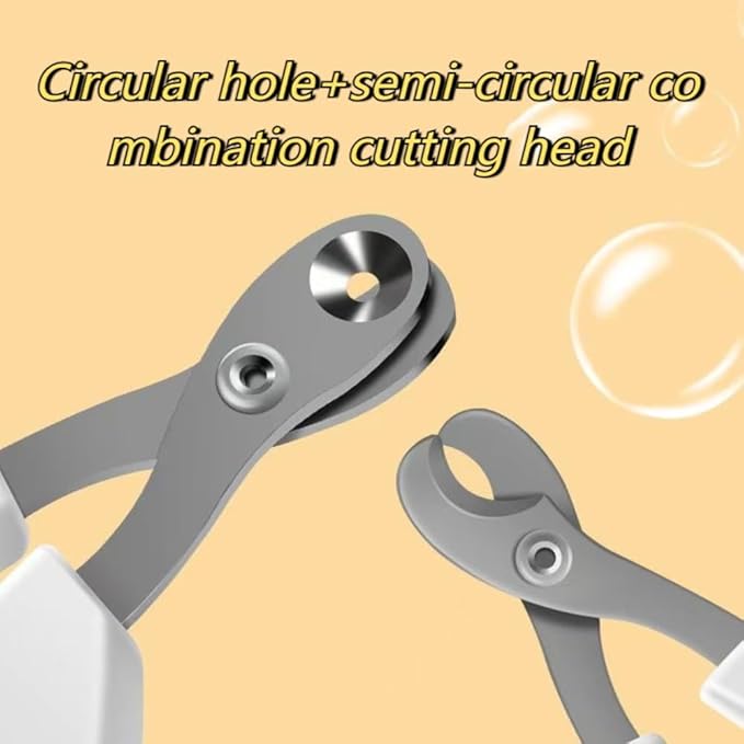 Cat Nail Clippers with Circular Cut Hole -Avoid Over Cutting Pet Nail Clippers -Sharp Angled Blade Professional Paw Trimmer Set for Novice Pet Families (Green)