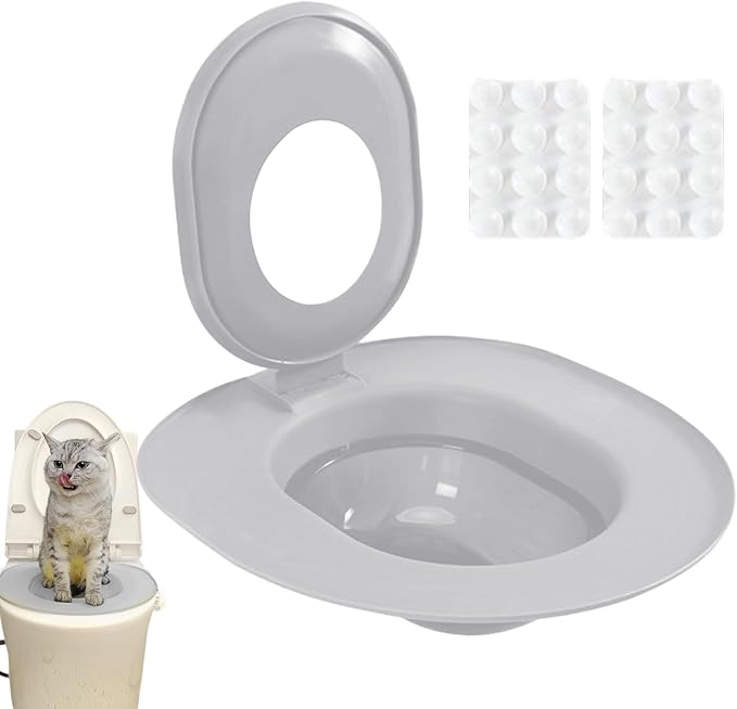 Cat Potty Toilet Training Kit | Removable Potty Seat,Toilet Litter Box Trainer | for Indoor Home Apartment Bathroom Basement Pet Shop
