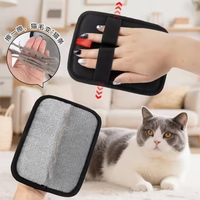 Pet Hair Removal Gloves for Dogs & Cats 2 Pack Reusable & Washable Electrostatic Pet Hair Gloves for Carpets Clothing Sofs Couch Car Seats Effortless Magic Brush Pet Hair Remover Tool