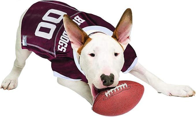 Pets First NCAA College Mississippi State Bulldogs Mesh Jersey for DOGS & CATS, X-Small.Licensed Dog Jersey with your Favorite Football/Basketball College Team
