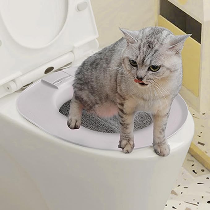 Cat Toilet Trainer | Removable Potty Seat | Cat Toilet Training System,for Indoor Home Apartment Bathroom Basement Pet Shop