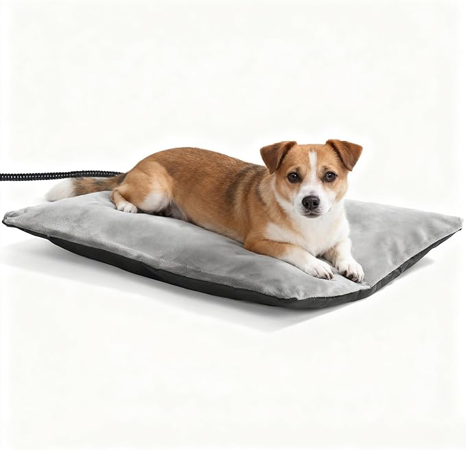 Outdoor Heating Pad for Dog，Heating Pet Bed for Small, Medium, Large and Dogs/Cats - Auto Temperature Control Outdoor Heated Pet Pad. (XL -28 x 16 inch)