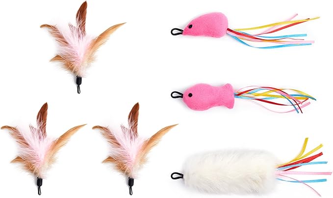 6 Pcs Attachment Refills for the Down Part of Potaroma Hide and Seek Cat Toy