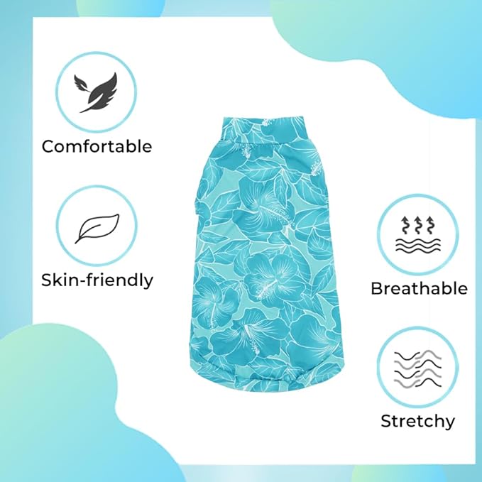 Sphynx Cat Cooling Shirt for Summer, Quick Dry Shirt Breathable UPF 50+ Shirt for Cats & Small Dogs Apparel, Summer Vest for Cats (Green, Large(5.5-8lbs))