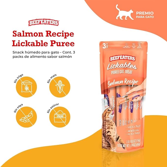 Beefeaters Lickables Salmon Puree Cat Treats 1.59 oz