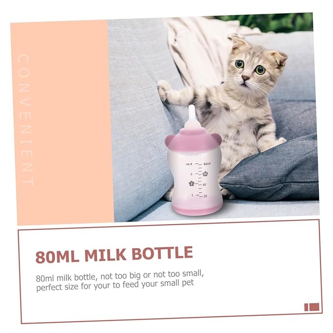 Toddmomy Pet Nursing Bottle Set for Cats Puppies Feeding Watering Supplies Small Animal Accessories