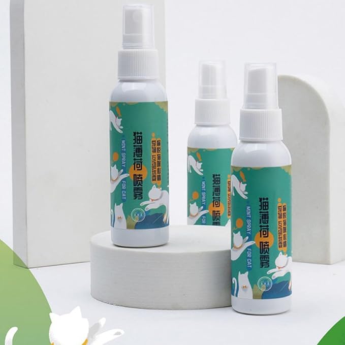 Catnip Spray 1.7 Oz Safe Treat for Indoor Cats Maximum Potency for Kitten Temptations Plastic Bottle Packaging