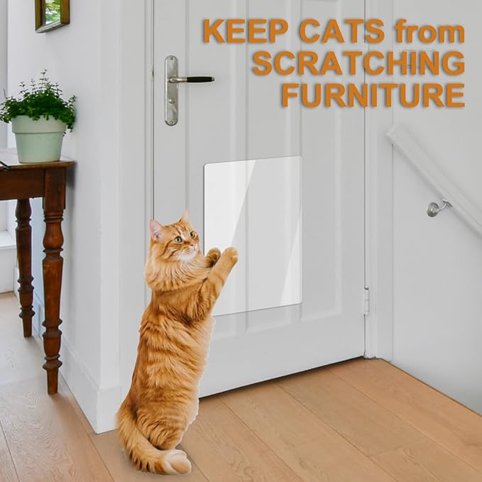 Anti Cat Scratch Furniture Protector 160"x12" | Thickened Vinyl Single Sided Sticky Flexible Guard, Pet Scratch Tape for Couch, Corner, Door, Wall, Bed - Dog & Cat Protection
