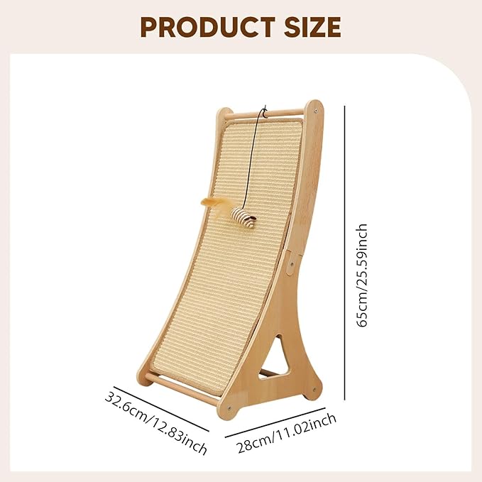 Cat Scratcher Bed Cat Scratching Board Exercise Tower Furniture Protector Interactive Wooden Frame Construction Suitable for Indoor Kitten Playing and, Cat Scratcher