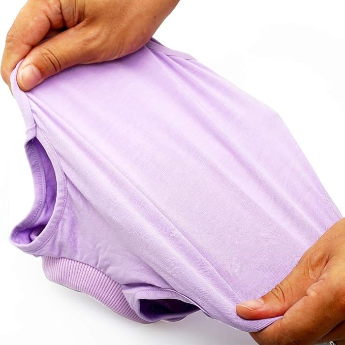 kzrfojy Cat Surgery Recovery Suit Cat Onesie for Cats After Surgery Spay Surgical Abdominal Wound Skin Diseases E-Collar Alternative Wear (Purple-S)