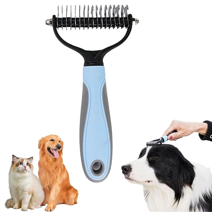 Vivanchor Deshedder, Vivanchor Pet Pro, Grooming Tool for Dogs/Cats, Double Sided Pet Grooming Brush, Professional Deshedding Tool, Pets Hair Remover Shedding, Long Haired Dog Brushes