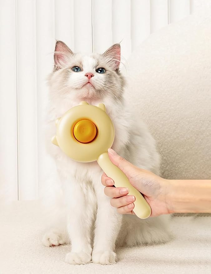 MRSXXNTY Pet Grooming Brush - Cat & Dog Fur Remover, Massage Brush for Long & Short Hair Pets, Removes Loose Fur & Hair (Green)