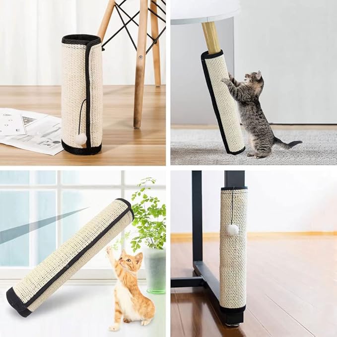 XGOPTS Cat Scratch Pad, Natural Sisal, Furniture Protector, Anti-Scratch Sofa Cushion Pad Bed, Indoor Cats Grinding Claws