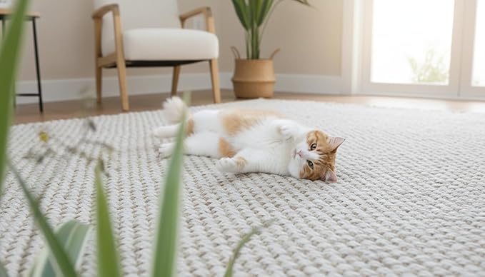 Premium Brazilian Cat Scratcher Mat – 24'' x 16'' Natural Fiber 100% Sisal with Jute Border, Ultra Durable, Scratching Pad, Doormat Rug, Protects Furniture and Carpets (Rustic)