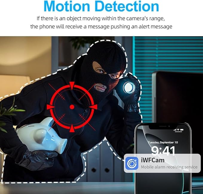 2K Hidden Camera - WiFi Wireless Cam - HD Nanny Cam - Spy Cameras - Small Camera with Motion Detection and Night Vision - Small Camera with App Control - Ideal Indoor Cameras