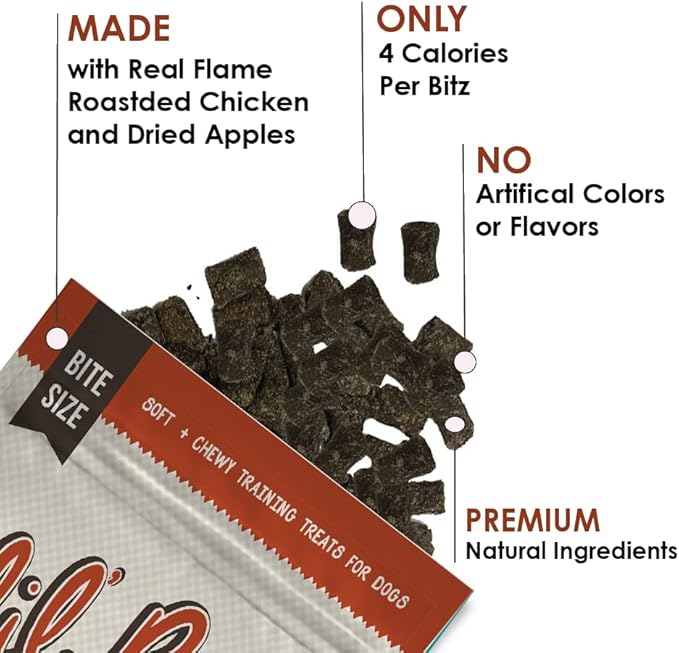 Soft & Chewy Training Treats for Dogs, Bite Size Reward Treats for Training & Positive Reinforcement, Grain Free Dog Treats Made with Real Beef, Hickory Smoked Beef Flavor, 12 Pack (4 oz Each)