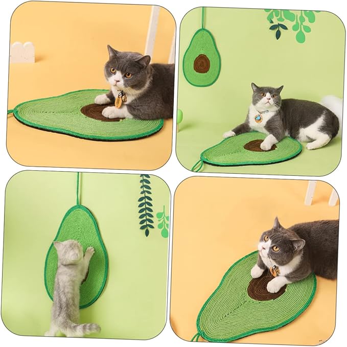 Cat Scratch Pad 16.92X11.02In Household Decorative Scratching Board Adorable Kitten Scratcher Cat Accessory for Indoor Play and Claw Maintenance