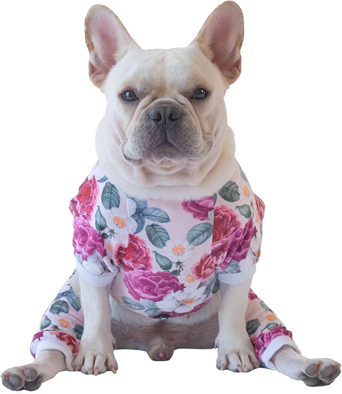 CuteBone Dog Pajamas Flower Puppy Clothes Soft Pjs Birthday Outfit Girl P178S Small