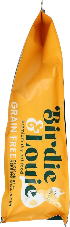 Birdie and Louie Dry Cat Food Duck Meal & Herring Meal Recipe 3.5 Lb Easy Seal Bag (1 Bag)