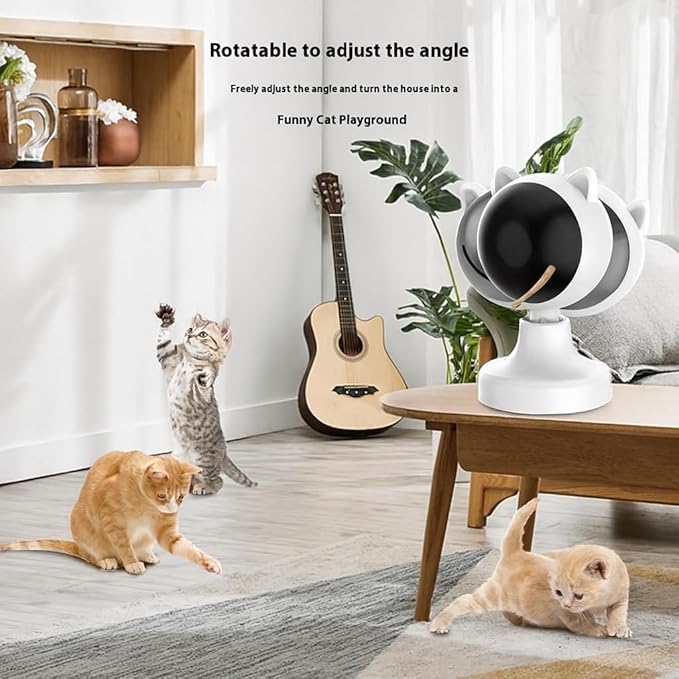 Smart Interactive Cat Toy – USB Rechargeable Motion-Activated Teaser in Box, Indoor Play for Active Cats, Hands-Free Entertainment