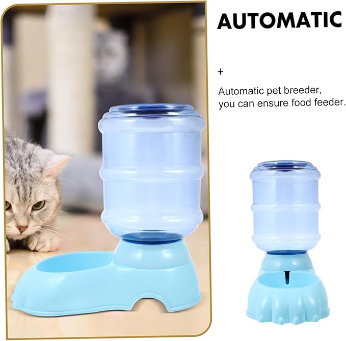 Abaodam 3.8L Automatic Dog Water Dispenser Gravity PET Water Bowl for Cats Dogs Watering System Non-Slip Base Suitable for Home Travel Random Color