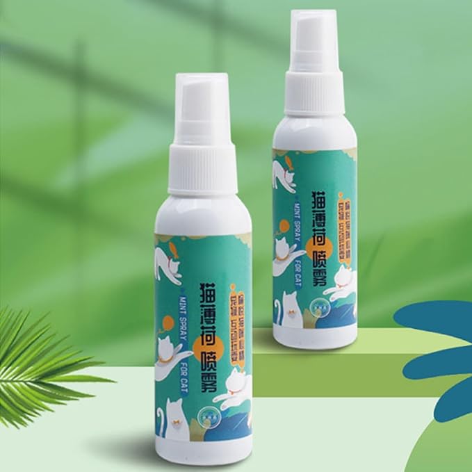 Catnip Spray 1.7 Oz Safe Treat for Indoor Cats Maximum Potency for Kitten Temptations Plastic Bottle Packaging