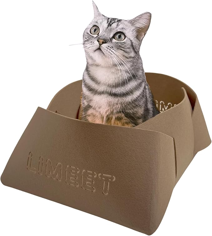 Cat Scratcher Bed, Foldable Scratch-Resistant Cat Couch for Indoor Cats, Cozy Lounger for Sleeping & Scratching, Special Sandy Color