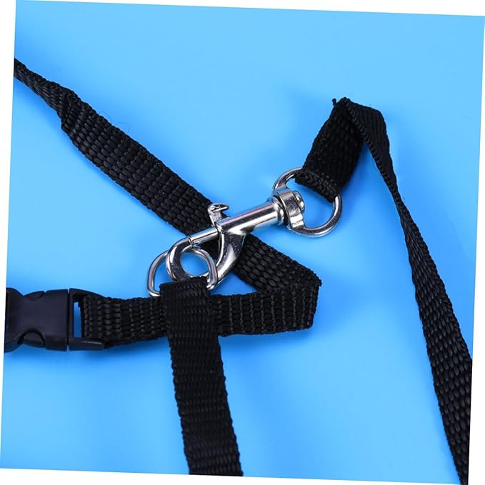 Toddmomy Cat Harness Leash for Kittens Adjustable Nylon Leash Breathable Mesh Vest PET Supplies for Walking Black