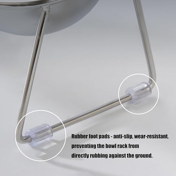Double Bowl Elevated Cats Feeders Stainless Steel Bowls Ergonomic Feeders for Dog Health Eating Watering Stainless Steel Pet Feeding Bowls