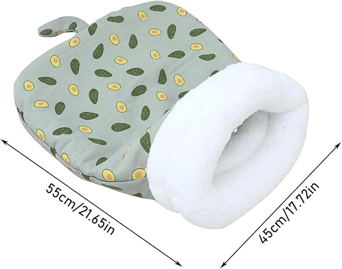 Cat Sleeping Bag Bed, Winter Soft Plush Sack Self Warming Cave Bed for Indoor Cats, 360°Wrap Comfortable Pet Snuggle Sack, Soft Plush Large