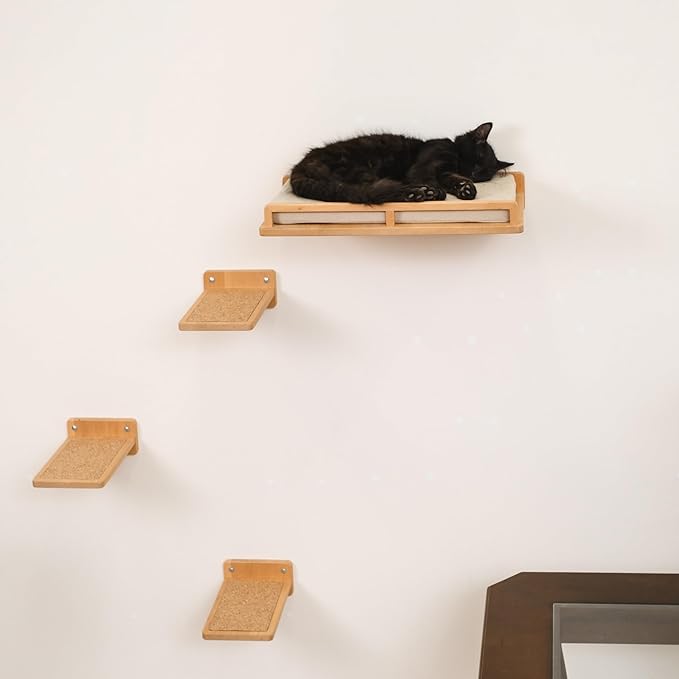 Cat Wall Bed + Steps, Cat Bed, Cat platform, Cat Wall Shelf, Cat Wall Furniture, Cat Wall Bed Cat Wall Steps Gift Cat Furniture, Cat Shelves