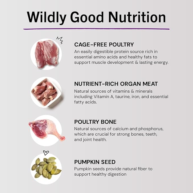 Stella & Chewy's Freeze-Dried Raw Cat Dinner Morsels - Premium Duck & Goose Recipe with 98% Cage-Free Poultry & Organs - Natural Grain-Free Cat & Kitten Food - Made in USA - 18 oz