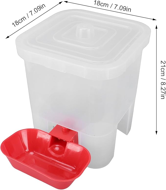 Zerodis Pet Water Dispenser, Multifunction Automatic Cat Water Feeder Large Capacity Freestanding Dog Drinking Container with Cover for Small Medium Pet Dog 7.09x7.09x8.27in