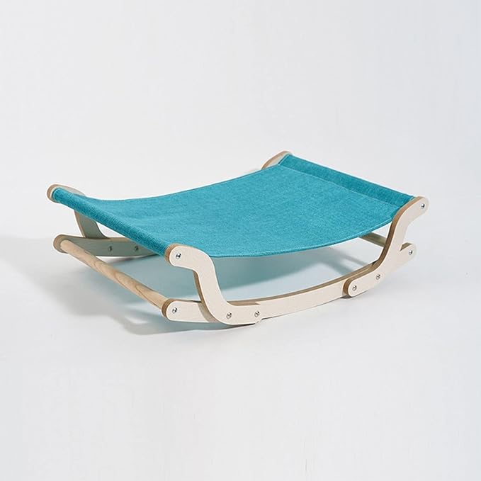 Cat Hammock, Wooden Cat Swing Bed, 2 in 1 Cat Rocking Chair and Hammocks, Modern Pet Furniture for Small to Medium Size Cat Dog